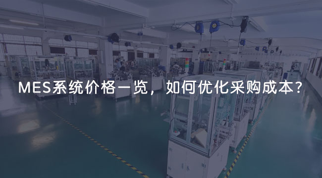 MES系统费用价格一览，如何优化采购成本？